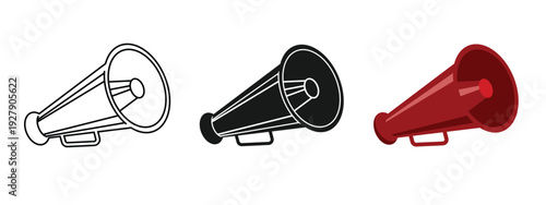 American football fan megaphone. in stripes, black, and maroon.