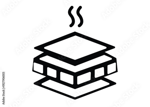 Server Data Center Stack Icon – Cloud Hosting Database Network Technology Vector