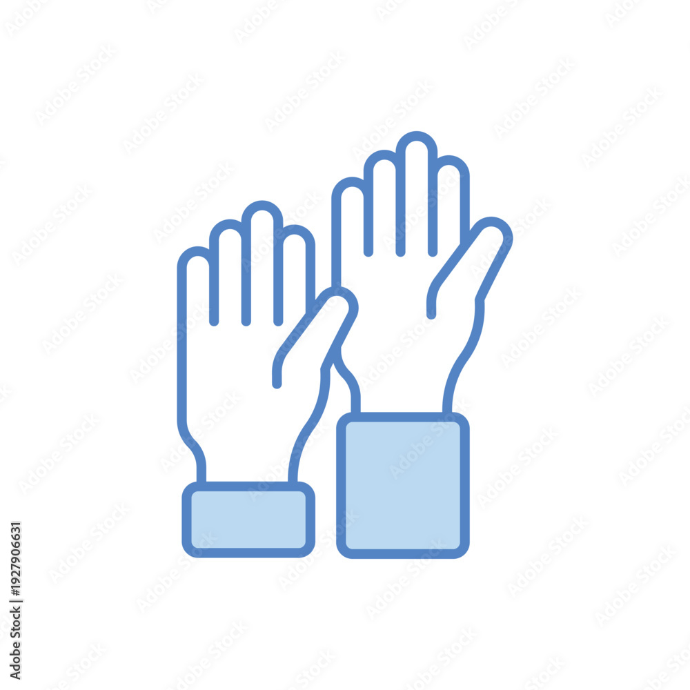 Obraz premium Raised Hand vector icon