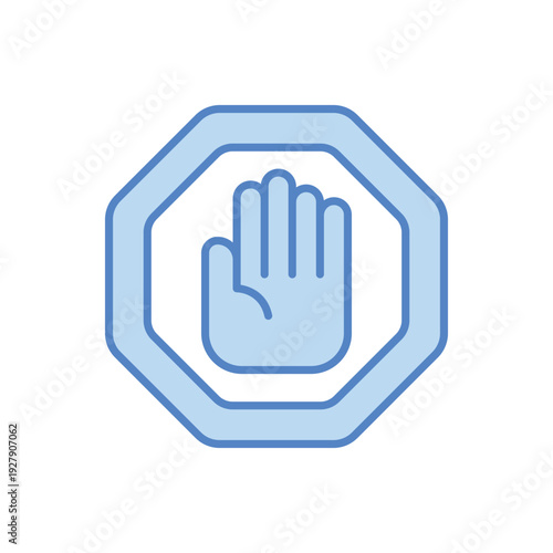 Stop Hand vector icon
