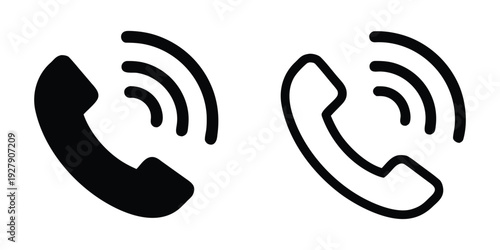 Phone icon vector. Call sign. Phone silhouette. Smartphone ringing vector
