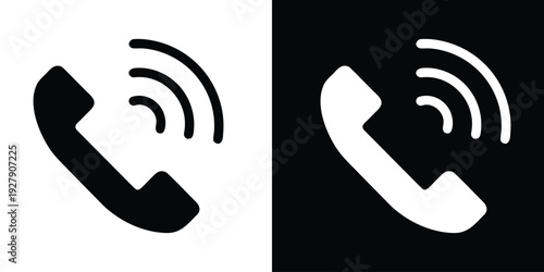 Phone icon vector. Call sign. Phone silhouette. Smartphone ringing vector