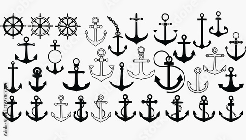 set of vector silhouettes of people