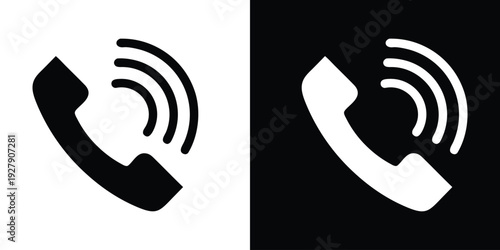 Phone icon vector. Call sign. Phone silhouette. Smartphone ringing vector