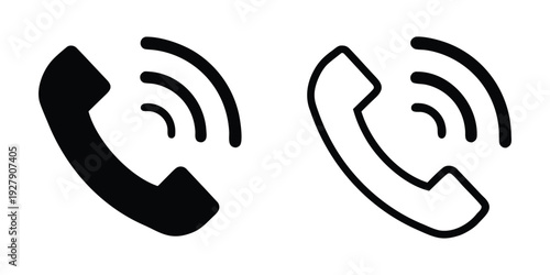 Phone icon vector. Call sign. Phone silhouette. Smartphone ringing vector