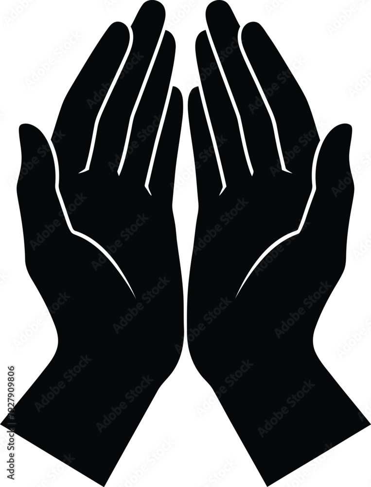 Obraz premium Prayer hands silhouette