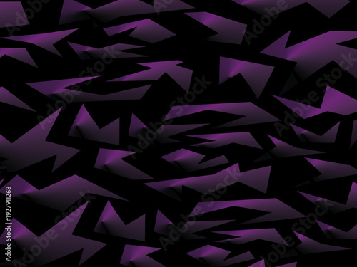Background with abstract forged carbon fiber vector pattern with randomly arranged dark purple and black fragments, creating a modern and futuristic texture.	