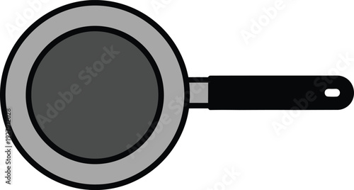 Gray frying pan with black handle cookware kitchen