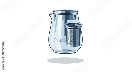 Glass Teapot with Strainer.