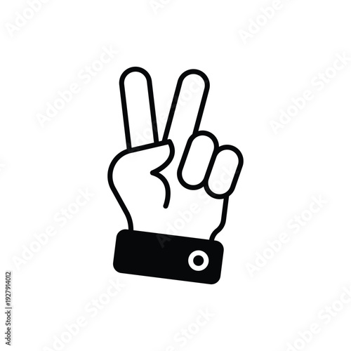 Victory Hand vector icon