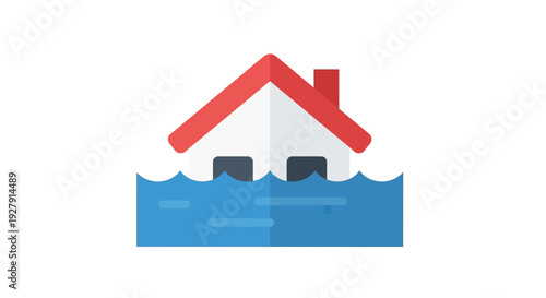House in Flood Water.