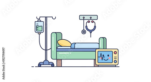 Hospital Bed Medical Equipment.