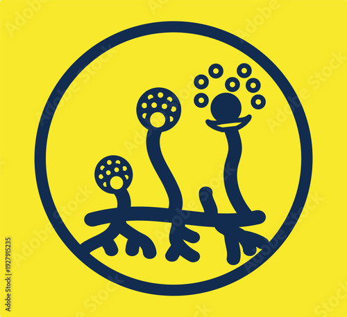 Mushroom illustration set. Fungal, fungi art.