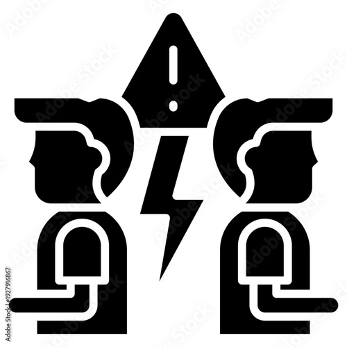 Conflict Resolution glyph icon