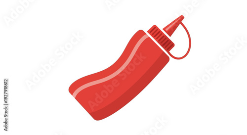 Ketchup Bottle Illustration.