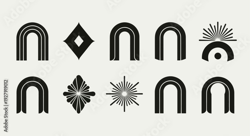 Abstract Geometric Shapes and Symbols Collection.