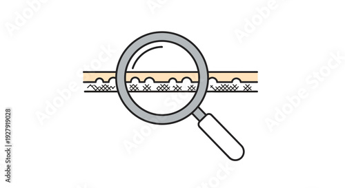 Magnifying Glass Line Icon.
