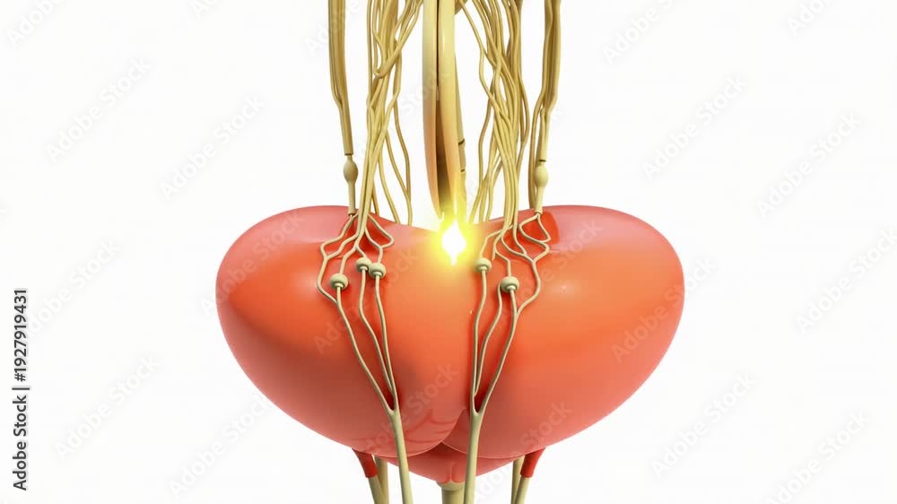 Bladder anatomy visualization illustrating urinary system functionality ...