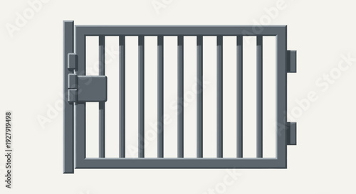 Metal Gate With Lock.