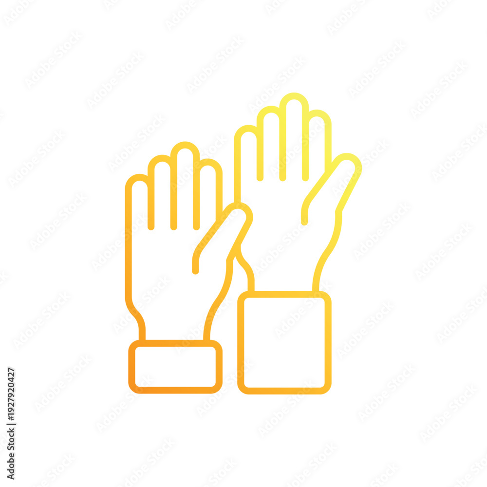 Obraz premium Raised Hand vector icon