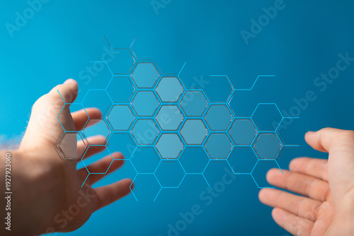 Hands interacting with a di...