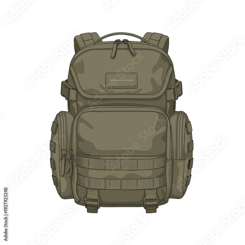 Olive Green Tactical Backpack