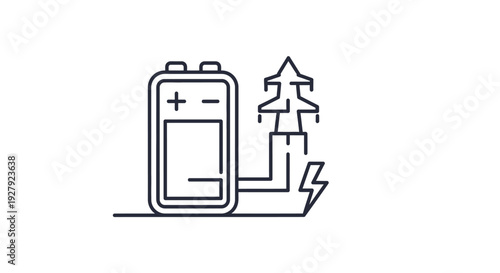 Battery with growing energy efficiency.