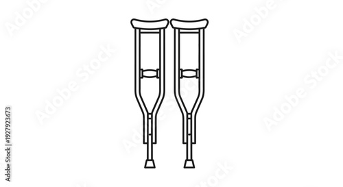 Crutches Medical Aid Walking Support Device.