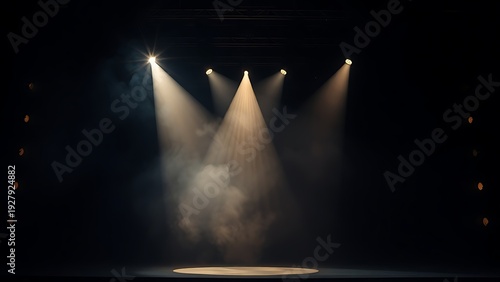 singer. A dramatic stage setting with a smoky spotlight effect and atmospheric backlighting. gardening catalogs, home-decor guides, designed for home decor and floral branding, used by videographers.