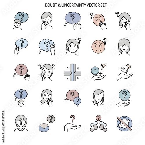 Person Experiencing Doubt – Uncertainty and Hesitation Concept