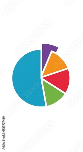 Free Download Colorful Pie Chart on White Background. - GFXLoad