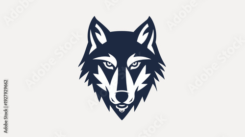 Stylized wolf head illustration against a neutral background for graphic designs