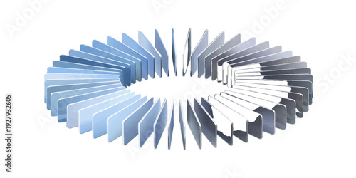 Abstract 3d rendered illustration of a blue background featuring black domino shapes as a conceptual design element for business success and 3d vector objects