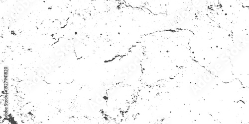 Black and white vintage cracked concrete texture with scribble effect old paint surface fractured wall grunge background.