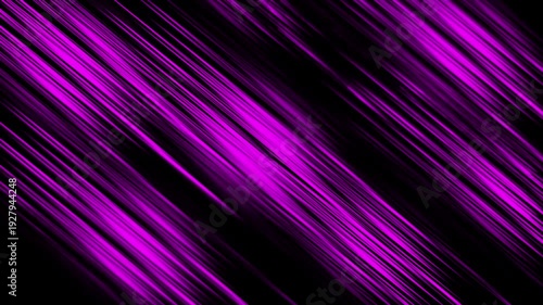 Abstract purple diagonal speed lines on black background,  dynamic motion graphics energy animation loop