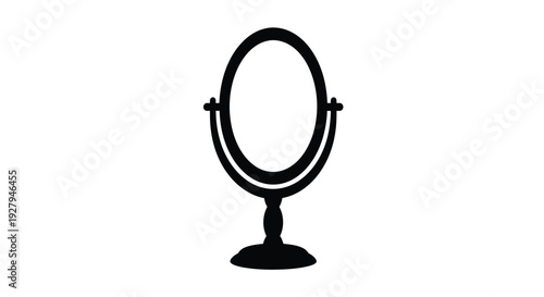 Simple black vanity mirror design with ornate frame a striking silhouette