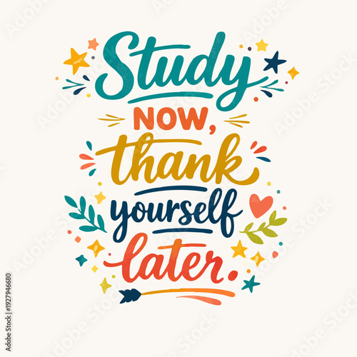 Motivational Study Quote Design.