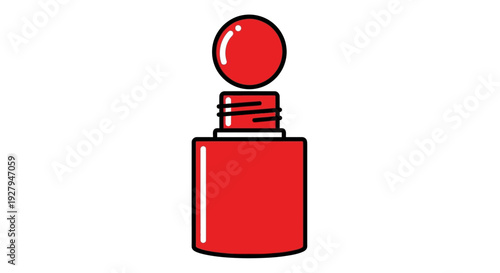 Red Lipstick Cosmetic Product.