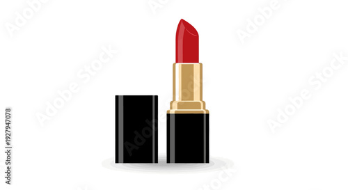 Red Lipstick Makeup Cosmetic.