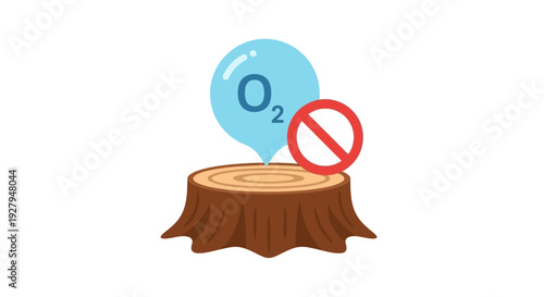 Tree Stump Oxygen Concept.