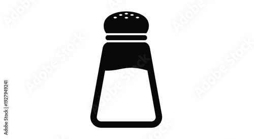 Simple black silhouette of a classic salt and pepper shaker silhouette