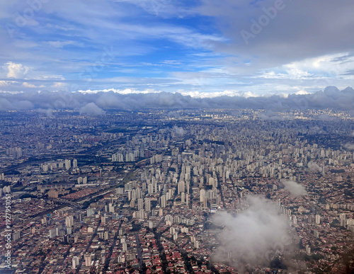 Sao Paulo city aerial view