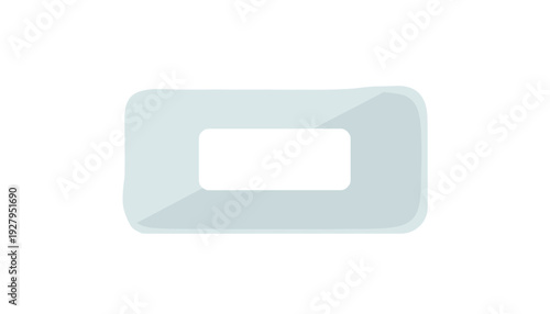 Modern gray rectangle with white center panel