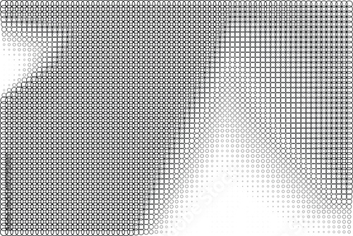 Abstract black and white pattern with a grainy texture and geometric elements creating a dynamic visual effect isolated on transparent background, Vector, illustration
