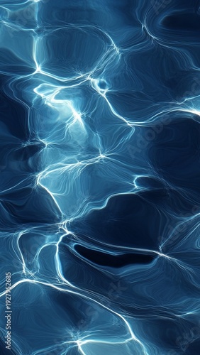 A Captivating Backdrop of Simulated Water Ripples and Light Patterns for Serene Liquid Presentation