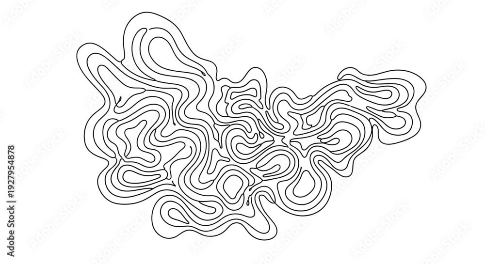 Fototapeta premium Abstract Black Line Art Pattern.
