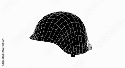 Black Checkered Baseball Cap Isolated.