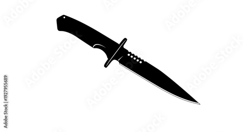 Black Dagger Knife with Shadow.