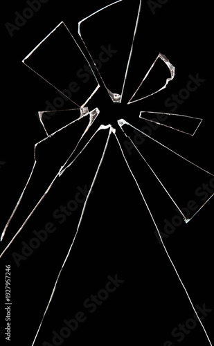 broken cell phone screen, mobile phone, handy, black background, broken glass, vertical portrait format 