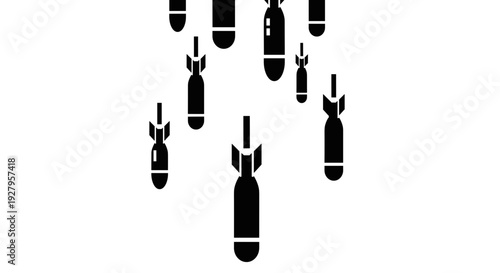 Falling Bombs in Air.